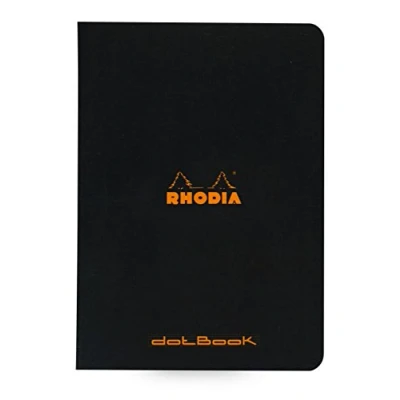 Abbildung von Rhodia 119186C Notizheft / Kladde DIN A5 14,8 x 21 cm, 48 Blatt Dot Lineatur 80, nicht mikroperforiert, Schwarz, 1 Stück
