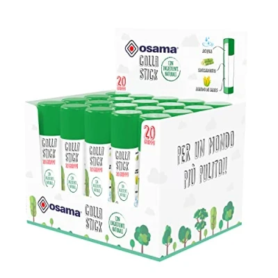 Abbildung von Osama Klebestift Extra Stark, 20 Stück, g Set, Ideal für Schul und Schreibbedarf, Büro Uni gleitend, resistent Kinder geeignet, klassische Natural