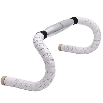 Abbildung von Gusti Echtleder Lenkerband Fahrrad Fausto C. 200 cm Griffband Griff Bartape Fahrradzubehör Rennrad inkl Korken Lederband Lenker Weiß