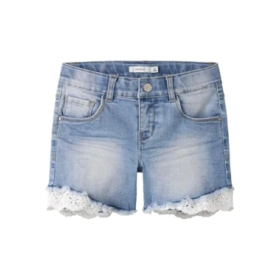 Abbildung von NAME IT Mädchen Nkfsalli Slim Dnm 5372 ha Noos Jeans Shorts, Medium Blue Denim, 128 EU