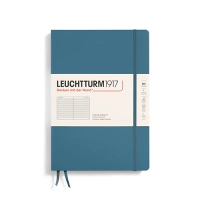Abbildung von LEUCHTTURM1917 366182 Notizbuch Composition (B5), Hardcover, 219 nummerierte Seiten, Stone Blue, Liniert