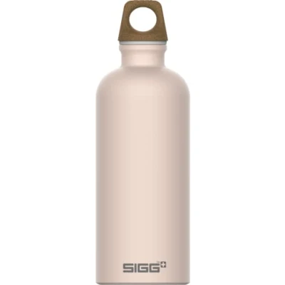 Abbildung von SIGG Alu Trinkflasche Traveller MyPlanet Journey Klimaneutral Zertifiziert kohlensäurehaltige Getränke Auslaufsicher Federleicht BPA frei Outdoor &amp; Yoga Mattes Weisspink 0,6L