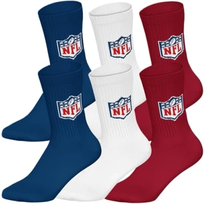 Abbildung von NFL SHIELD 6pk Crew Socks BLK 39/42