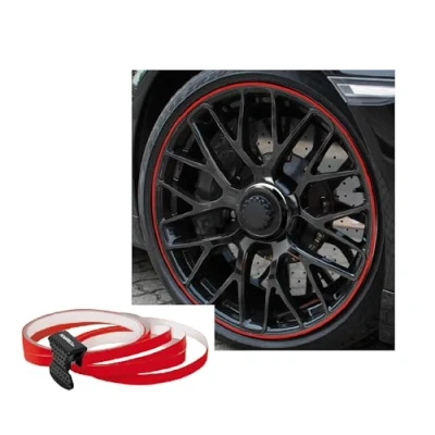 Abbildung von FOLIATEC PIN Striping Felgen Design Auto Zierstreifen Felgenrandaufkleber für 4 Felgen, Rot