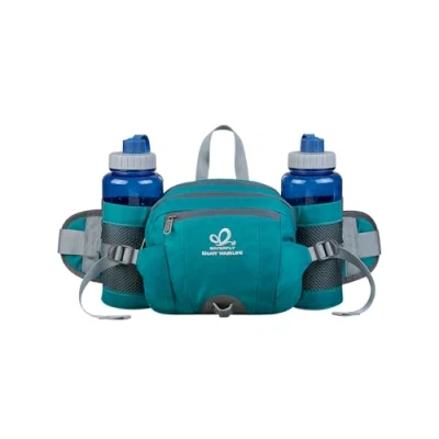 Abbildung von WATERFLY Gürteltasche mit Flaschenhalter, Gurt Verstellt Bauchtasche Hundetraining Handyfach Wasserdicht Hüfttasche für Wandern Reise Camping (Grün)