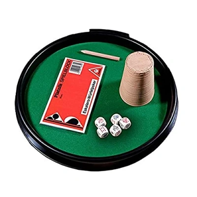 Abbildung von Piatnik 2967 Würfeltablett Pokerwürfel, Weiß/Schwarz