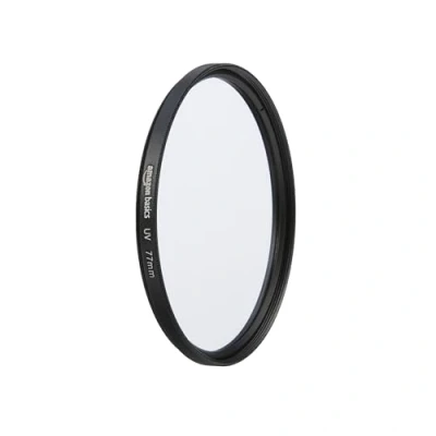 Abbildung von Amazon Basics 77 mm Runder UV Schutzfilter für klarere Bilder, Schützt vor Staub, Schmutz und Kratzern