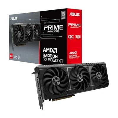Abbildung von ASUS PRIME Radeon RX 9060 XT OC Edition 16GB GDDR6 Gaming Grafikkarte (AMD RX9060XT, AMD RDNA 4 Architektur, PCIe 5.0, 1x HMDI 2.1b, 2X DisplayPort 2.1a, RX9060XT O16G)