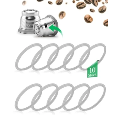 Abbildung von 10 Stück Ersatzdichtungsringe für wiederbefüllbare mahona Kaffeekapseln