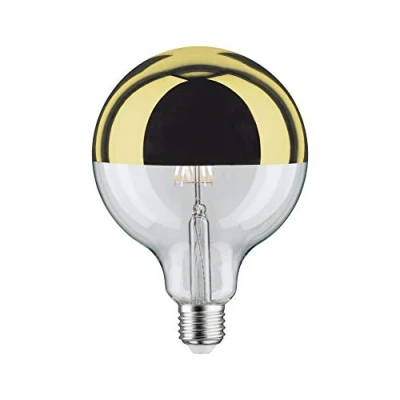 Abbildung von Paulmann 28678 LED Lampe Filament G125 6W Leuchtmittel Kopfspiegel Gold 2700K Warmweiß dimmbar E27