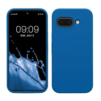 Abbildung von kwmobile Handyhülle für Google Pixel 9a Hülle, Case Hülle Silikon kabelloses Laden Blue Reef
