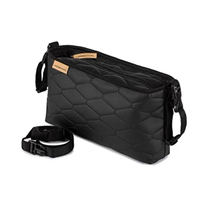 Abbildung von Buggy Organiser Kinderwagen Organizer Tasche passend alle Kinderwägen Leder schwarze Steine Leather Stones [075]