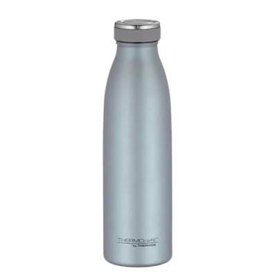 Abbildung von THERMOcafé by THERMOS TC BOTTLE ice blue mat 0,50l, Edelstahl Isolierflasche kohlensäurefest, 12h heiß 24h kalt, Auslaufsicher, für Schule, Unterwegs &amp; Büro