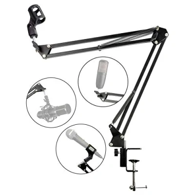 Abbildung von RockJam MS050 Microphone Stand Scissor Arm Compact Mic made of Durable Steel