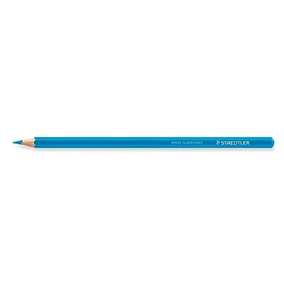 Abbildung von STAEDTLER Buntstifte Design Journey, cyan, hoch pigmentiert, weiche Mine, Holz aus PEFC zertifizierten Wäldern, klassische Sechskantform, 6 Farbstifte in Faltschachtel, 146C 37