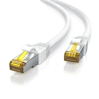 Abbildung von CSL 2m CAT 7 Netzwerkkabel Gigabit Ethernet LAN Kabel 10000 Mbit S Patchkabel Cat.7 Rohkabel FTP PIMF Schirmung mit RJ 45 Stecker Switch Router Modem Access Point