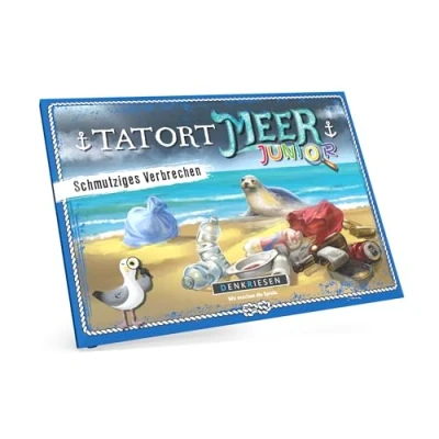 Abbildung von DENKRIESEN Tatort Meer Junior Schmutziges Verbrechen Ab 8 Jahren 1 4 Spieler Spannendes Krimispiel für Kinder Detektivspiel Abenteuer Junge Ermittler Ideal die ganze Familie