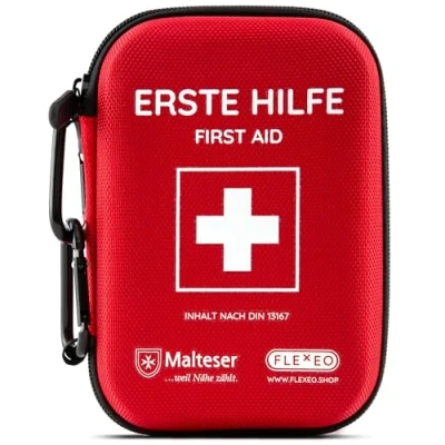Abbildung von Erste Hilfe Set Outdoor nach DIN 13167 Reiseset für Unterwegs, zum Wandern, Camping, Motorrad, Fahrrad First Aid Kit den Notfall Praktisches Outdooraktivitäten