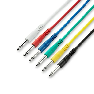 Abbildung von Adam Hall Cables 3 STAR IPP 0015 Set 6er Patchkabel 6,3 mm Klinke mono 0,15 m