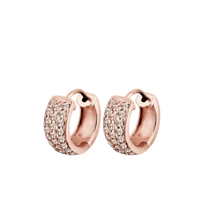 Abbildung von Elli Creolen Kristalle Funkelnd Ohrringe, Damen, Größe: One Size, Rosa