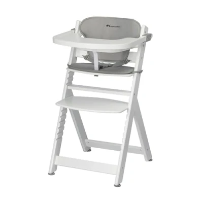 Abbildung von Bebeconfort Timba + Sitzkissen, Kinderhochstuhl Mitwachsend, 6 Monate 99 Jahre, bis 110 kg, Hochstuhl Baby, Abnehmbares Tablett, Verstellbarer Sitz/Fußstütze, für White Grey Mist