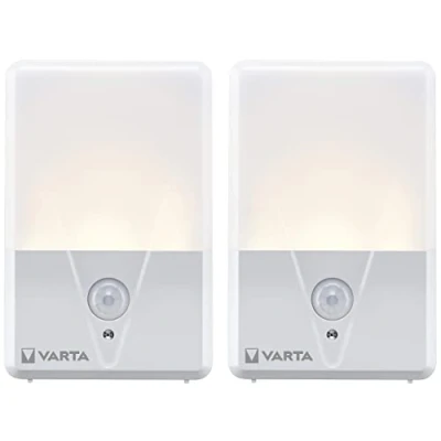Abbildung von VARTA Nachtlicht mit Bewegungssensor LED, 2 Stück, unbestückt, Motion Sensor Night Light Twin Pack, läuft 3x AAA Batterien, einfache Installation, automatische Abschaltung