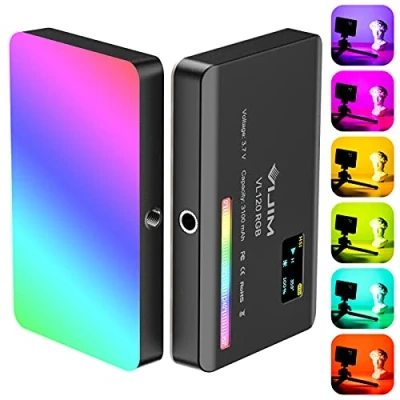 Abbildung von ULANZI VL120 RGB LED Videoleuchte, 5&quot; Videolicht dimmbar 2500K 9000K mit CRI 95+, Kaltlichtschuh &amp; 3100mAh Akku, Kamera Licht für DSLR Kamera/TikTok Live/Videofotografie/YouTube/Vlogs
