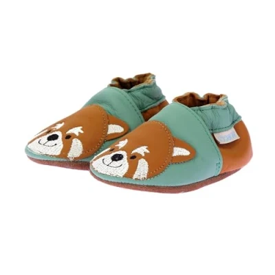 Abbildung von Robeez Gingerbear Krabbelschuh für Kinder, Größe: 19/20, Vert Schuhe