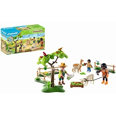 Abbildung von PLAYMOBIL Country 71251 Alpaka Wanderung, Tiere für den Bio Bauernhof, Nachhaltiges Spielzeug Kinder ab 4 Jahren