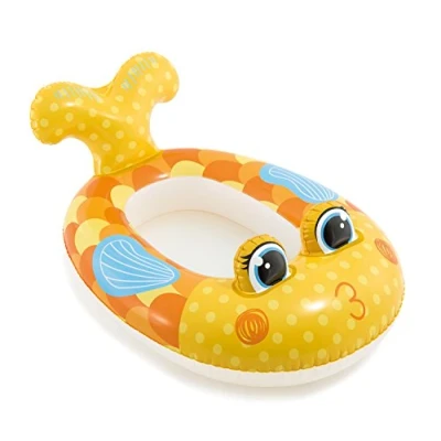 Abbildung von Haberkorn Intex Boot für Kinder Schlauchboot oder Planschbecken in 3 Designs (Gelb / Fisch Lady)