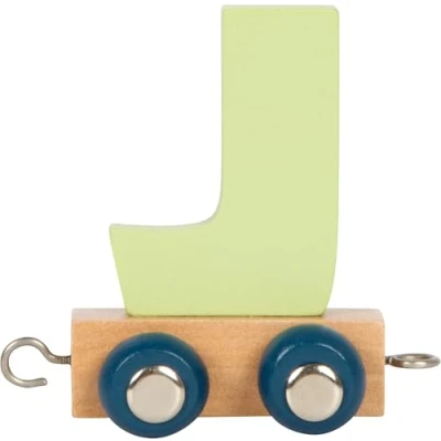 Abbildung von small foot Buchstabenzug Polar J aus Holz, Holzzug individuell kombinierbar, zum Dekorieren und Verschenken, 12580