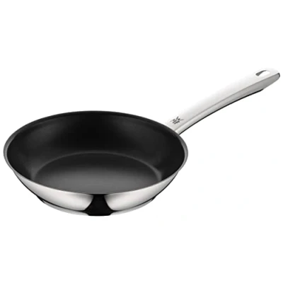 Abbildung von WMF Bratpfanne 24 cm, Edelstahlpfanne, Cromargan Edelstahl beschichtet, backofenfest