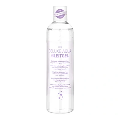 Abbildung von EIS Deluxe Aqua Gleitmittel Gleitgel auf Wasserbasis mit Langzeitwirkung Extra sensitives Intimgel für gefühlsechtes Empfinden Transparent 300 ml