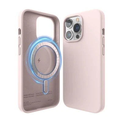 Abbildung von elago Magnetische Silikonhülle Kompatibel mit iPhone 13 Pro Hülle (6.1&quot;) MagSafe, Eingebaute Magnete, Hochwertiges Silikon, Schutzhülle, MagSafe Zubehör (Rosa)