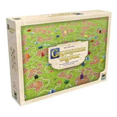 Abbildung von Hans im Glück, Carcassonne Big Box V3.0, Grundspiel + Erweiterungen, Familienspiel, Brettspiel, 2 6 Spieler, Ab 7+ Jahren, 40+ Minuten, Deutsch, Mehrfarbig, Bunt