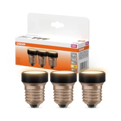 Abbildung von OSRAM LED FLAT Lampe, Vorteilspack mit 3 Leuchtmittel, ultra kompakte ersetzt herkömmliche 28W Glühbirnen, 3.5W, warmweiß (2700K), matt, E27