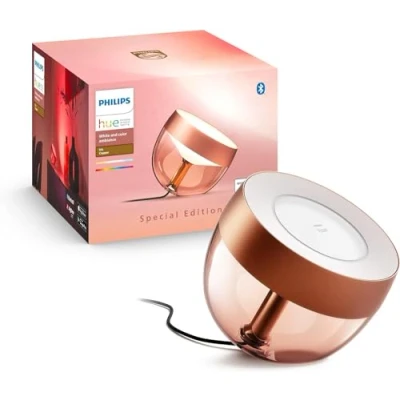 Abbildung von Philips Hue White &amp; Color Ambiance Iris Tischleuchte Special Edition Kupfer 520lm, dimmbar, 16 Mio. Farben, steuerbar via App, kompatibel mit Amazon Alexa (Echo, Echo Dot)