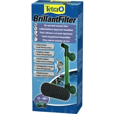 Abbildung von Tetra Brillant Filter luftbetriebener Aquarium Innenfilter mit Schaumstoffpatrone, für Aquarien von 15 bis 100 Liter, geeignet Garnelen und Krebse