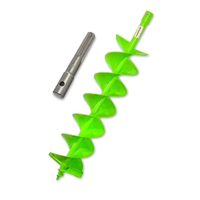 Abbildung von WERHE Profi Bohrer für Erdbohrer 150 mm Doppel Welle Pfahlbohrer Brunnenbohrer robuste Bohrspitze mit SDS Max Adapter