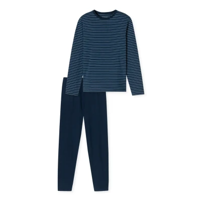 Abbildung von Schiesser Casual Essentials Pyjama, Herren, Größe: 48, Admiral
