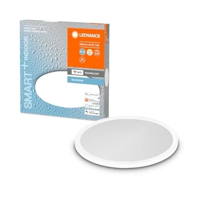 Abbildung von LEDVANCE Smart LED Deckenleuchte, black, 1200LM, 3000 6500K, 200mm, IP44, Orbis Aqua Wandleuchte, Wandleuchte mit Wifi Technologie, dimmbar, steuerbar über App und Sprachassistenten
