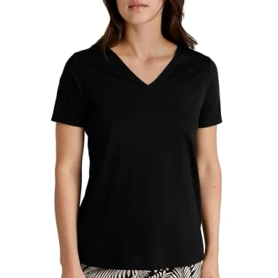 Abbildung von Calida Favourites Sleep Kurzarm Nachtwäsche Shirt, Damen, Größe: 40/42, Schwarz