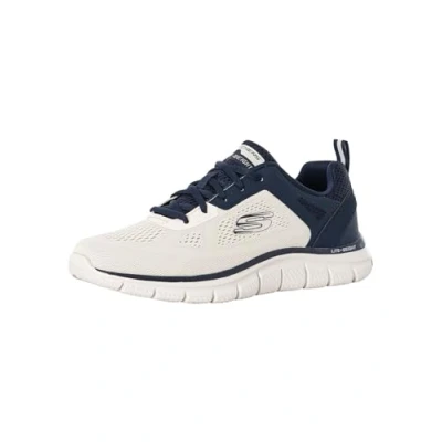 Abbildung von Skechers Herren Track Broader Sneaker, Off White Engineered Mesh Pu Navy Trim, 43 EU