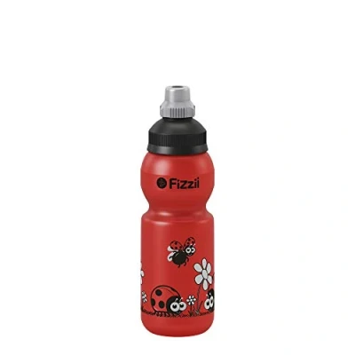 Abbildung von Fizzii Trinkflasche 330ml rot. Marienkäfer