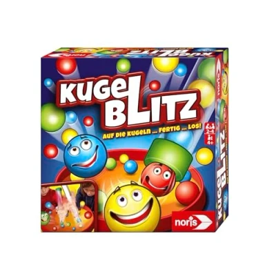 Abbildung von Noris 606064480 Kugelblitz, das blitzschnelle Actionspiel mit Lerneffekt in verschiedenen Spielvarianten, ab 4 Jahren