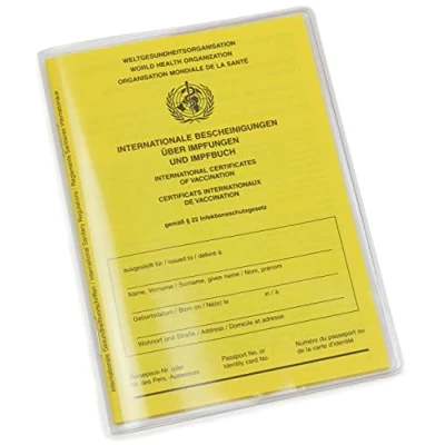 Abbildung von Frentree Impfpass Hülle glasklare Schutzhülle für aktuellen Impfausweis, Made in Germany, reißfest und passgenau, transparente Impfpasshülle, Maße 10 x 13,7 cm