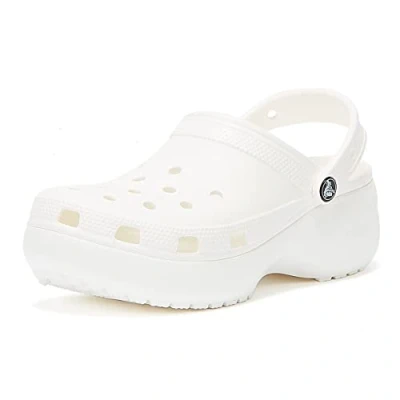 Abbildung von Crocs womens Classic Platform Clog Clog, White, 38/39 EU