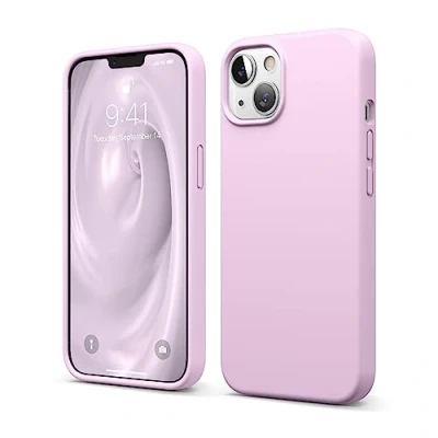 Abbildung von elago Liquid Silicone Case Kompatibel mit iPhone 13 Hülle (6,1&quot;), Hochwertiges Silikon, Rundumschutz Handyhülle : 3 Layer Struktur Schutzhülle, Kratzfestes Weiches Mikrofaserfutter (Licht Lila)