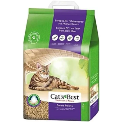 Abbildung von Cat&#039;s Best Smart Pellets, 100 % pflanzliche Katzenstreu, innovative Klumpstreu für Katzen aus antihaftenden Aktiv Holzfasern stoppt das Heraustragen, 10 kg/ 20 l