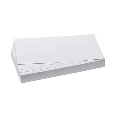 Abbildung von FRANKEN Moderationskarten Rechteck, 205 x 95 mm, 500 Stück, Präsentationskarten ideal für Meetings, Trainings, Schulungen im Büro oder Hotel und Lehrer in der Schule, Metaplankarten, Weiß, UMZ 1020 09